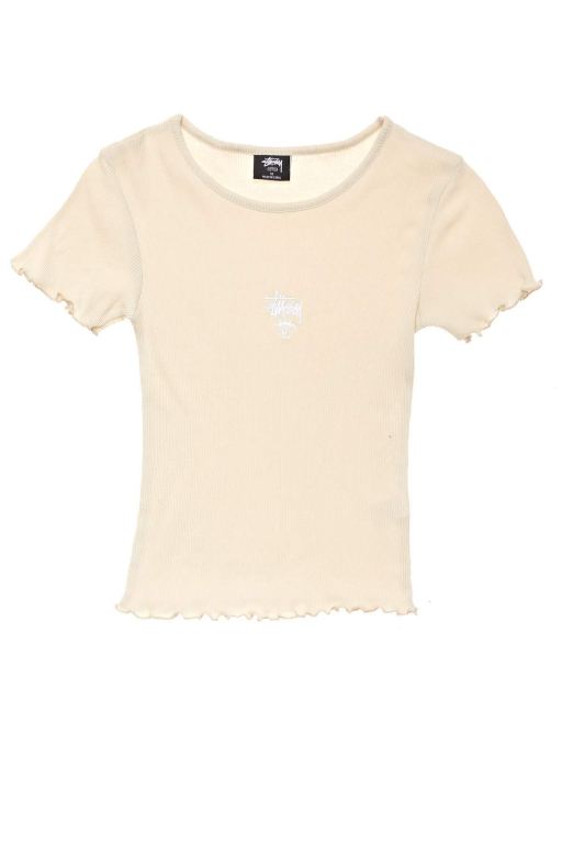 Stussy Womens Fairmont Fluted T Shirt White - OJUMN5219